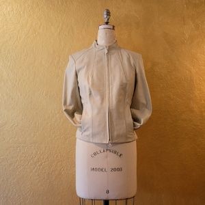 DANIER STONE LEATHER JACKET!